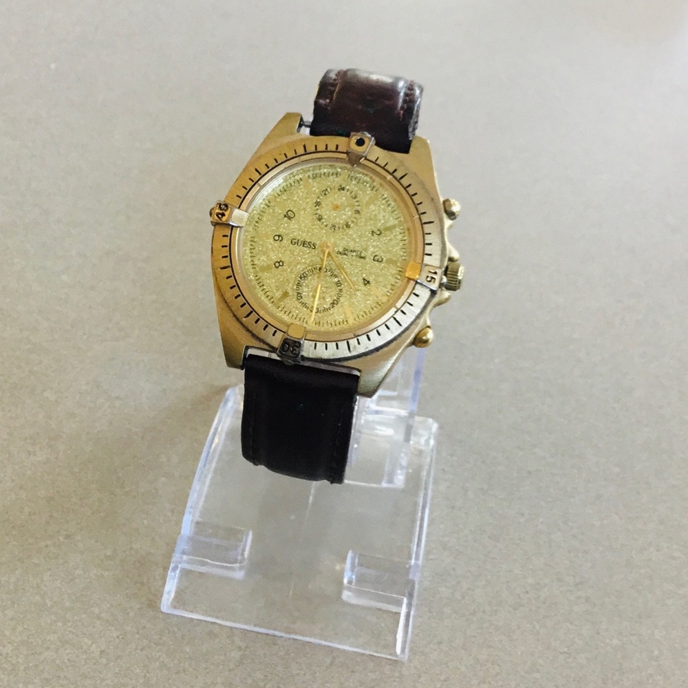 1991 GUESS GOLD WATCH - Picture 2 of 5